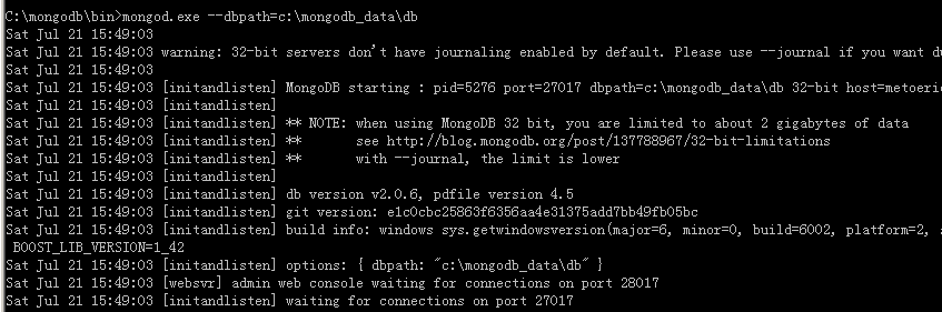 windowsʹmongodb